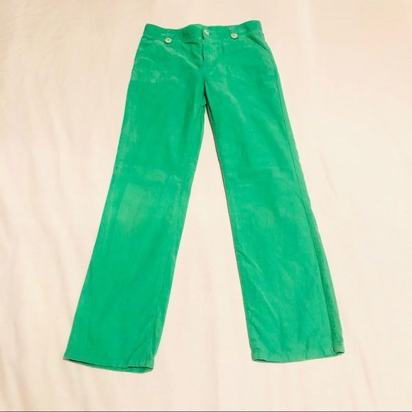 GIRLS LILLY PULITZER GREEN CORDUROY PANTS 10 - Picture 3 of 5